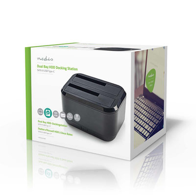Harde Schijf-Dockingstation | USB-C™ | SATA | Dual Bay | met Voedingsadapter